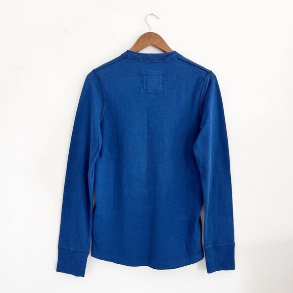 Y2K Abercrombie & Fitch Sweater Cotton Mens Blue Muscle Fit V Neck Size S - Picture 5 of 7